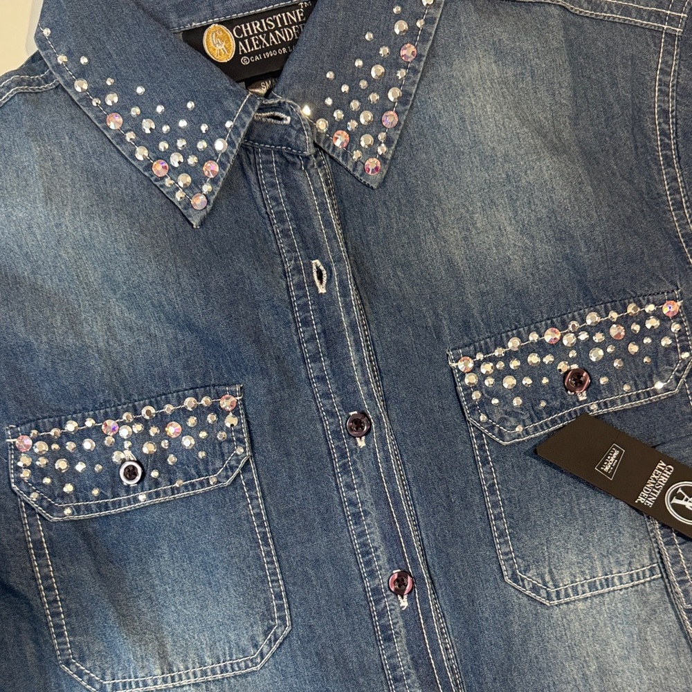 Christine Alexander Blue Denim with Swarovski Elements - Picture 4 of 4